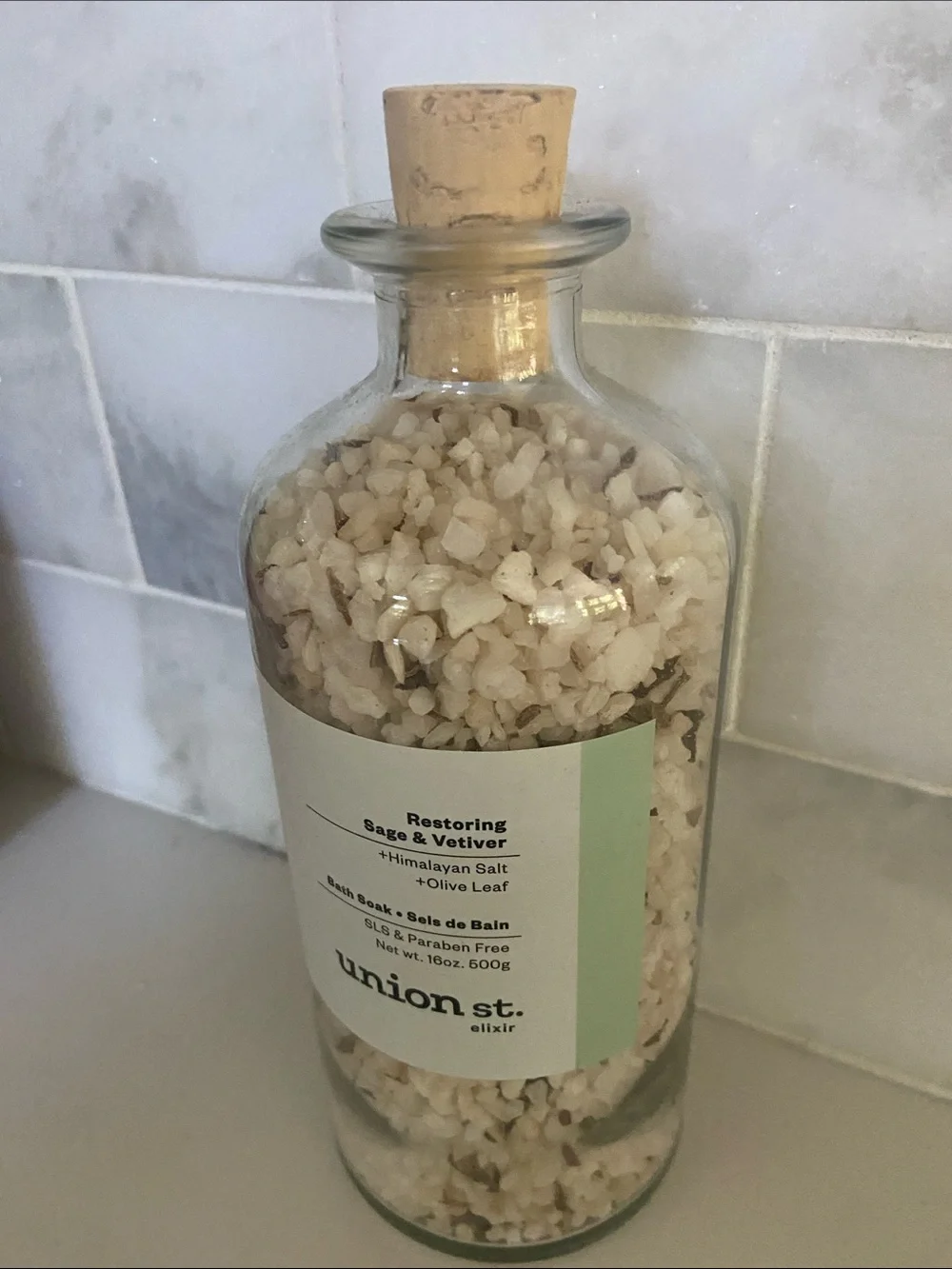 Union St. Restoring Sage & Vetiver Bath Soak - Cream